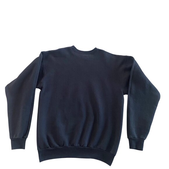 Disney Parks Walt Disney World Sweatshirt Small Black‎ Crewneck Neon Embroidered - Picture 3 of 7